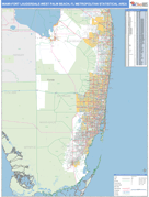 Miami-Fort Lauderdale-West Palm Beach Metro Area Digital Map Basic Style